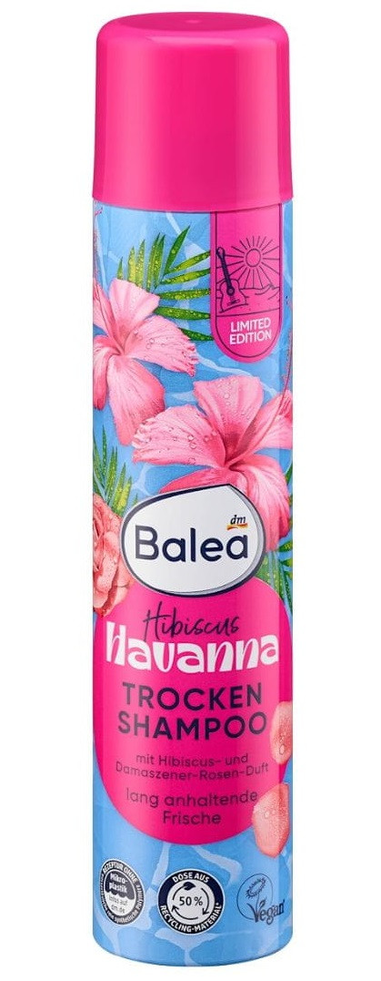 Сухий шампунь для волосся Balea Havanna Гібіскус Троянда Свіжість та об'єм 200ml