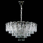 Люстра сучасна підвісна кришталева на 12 ламп E14 колір каркасу хром VL-L9643/600/12A SR, фото 2