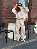 Жіночий спортивний костюм дуже теплмй. Об'ємне худі + Штани Палаццо/Джогери бе