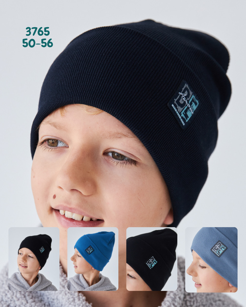 Шапка двошарова з відворотом для хлопчиків, фото 1