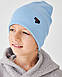 Шапка двошарова з відворотом для хлопчиків, фото 3