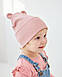 Шапка двошарова з вушками для дівчаток арт. 3437, фото 3