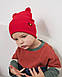 Шапка двошарова з вушками для хлопчиків арт. 3432, фото 6