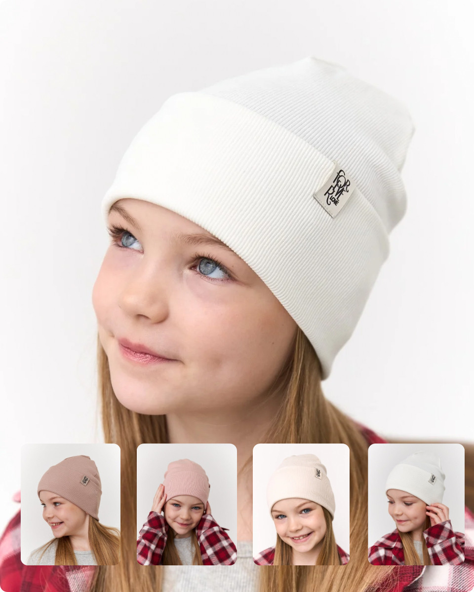 Шапка для дівчинки на весну-осінь оптом - Артикул 3667, фото 1