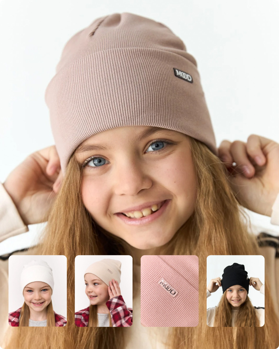 Шапка для дівчинки на весну-осінь оптом - Артикул 3668, фото 1