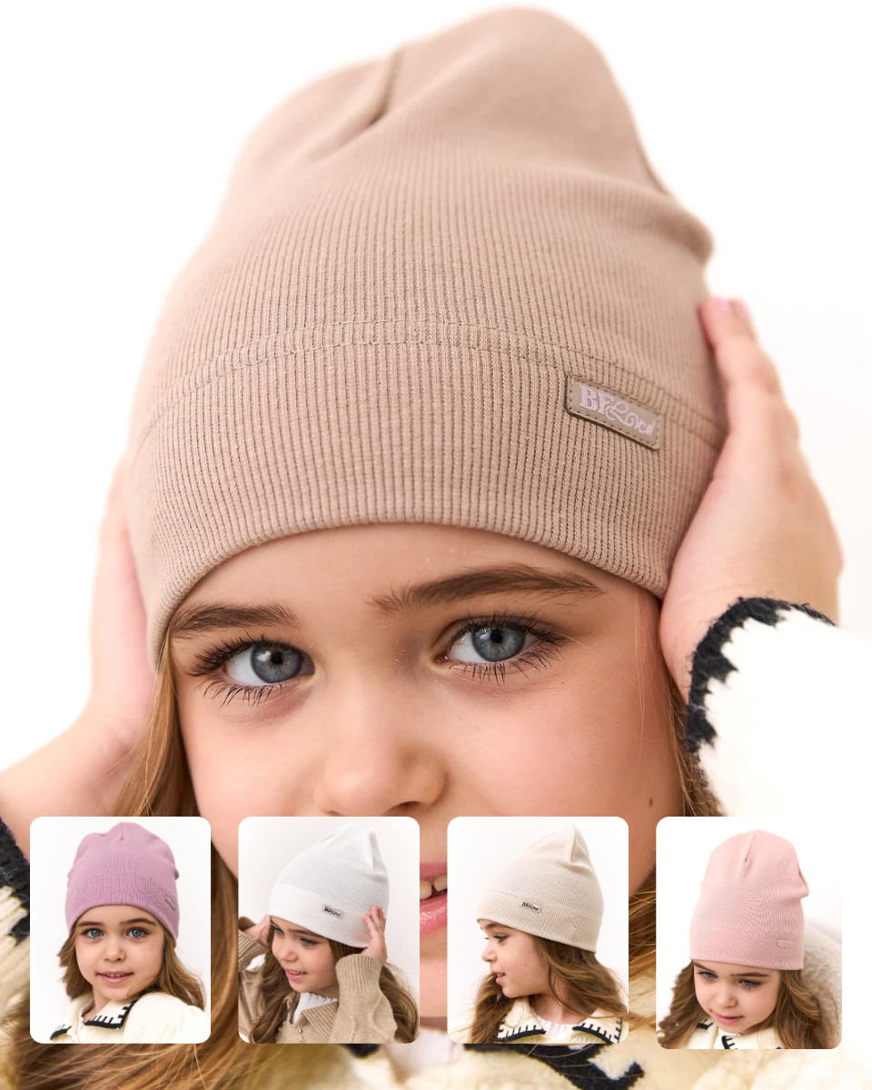 Шапка для дівчинки на весну-осінь оптом - Артикул 3702, фото 1