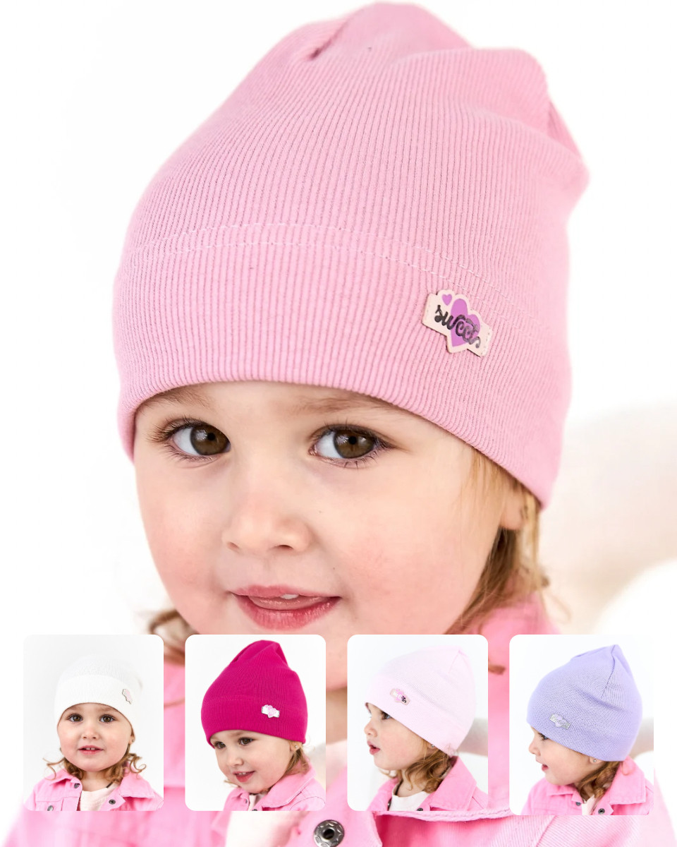 Шапка для дівчинки на весну-осінь оптом - Артикул 3704, фото 1