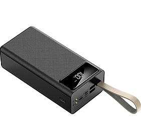 Повербанк Power Bank K-320 із ліхтариком зовнішній акумулятор на 4 роз'єми 30000 mAh