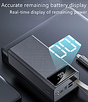 Повербанк Power Bank K-320 із ліхтариком зовнішній акумулятор на 4 роз'єми 30000 mAh, фото 3