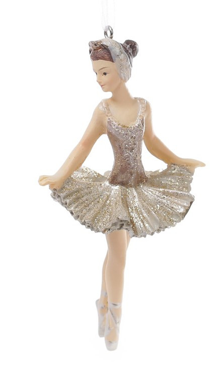 Ялинкова іграшка Балерина з руками донизу, 11см, фото 1