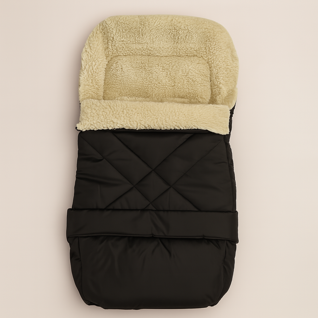 Теплий конверт у коляску та санки — чорний, з подовженням, універсальний, 0–3 років, фото 1
