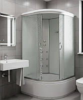 Гидромассажный бокс ассиметричный ko&po левый 218-2 120x80 см душевая кабина с рисунком глубокий поддон