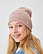 Шапка одношарова для дівчаток, фото 3