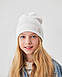 Шапка одношарова для дівчаток, фото 3