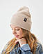 Шапка одношарова з відворотом для дівчаток, фото 4