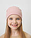 Шапка одношарова з відворотом для дівчаток, фото 5
