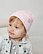 Шапка одношарова з відворотом для дівчаток арт. 3419, фото 2