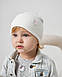 Шапка одношарова з відворотом для дівчаток арт. 3419, фото 4