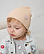 Шапка одношарова з відворотом для дівчаток арт. 3419, фото 6