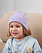 Шапка одношарова з відворотом для дівчаток арт. 3450, фото 5
