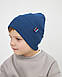 Шапка одношарова з відворотом для хлопчиків арт. 3407, фото 3