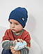 Шапка одношарова з відворотом для хлопчиків арт. 3418, фото 3