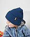 Шапка одношарова з відворотом для хлопчиків арт. 3430, фото 5