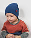 Шапка одношарова з відворотом для хлопчиків арт. 3446, фото 5