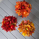 Осінній букет із листям та ягодами червоний 20 см., фото 7