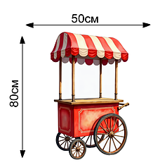 Наліпка для ростової фігури - Візок із солодощами ( 80х50см )