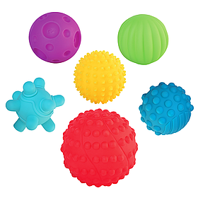 М'ячики сонсорні тактильні Kiddi Smart 6 шт