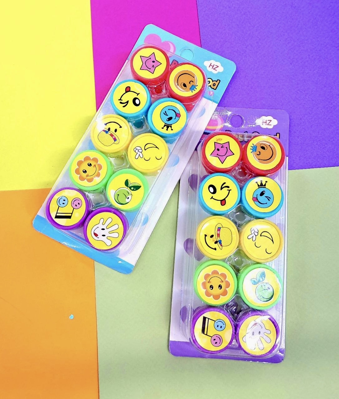 Набір штампів Смайлики 10 шт 25 мм, фото 1