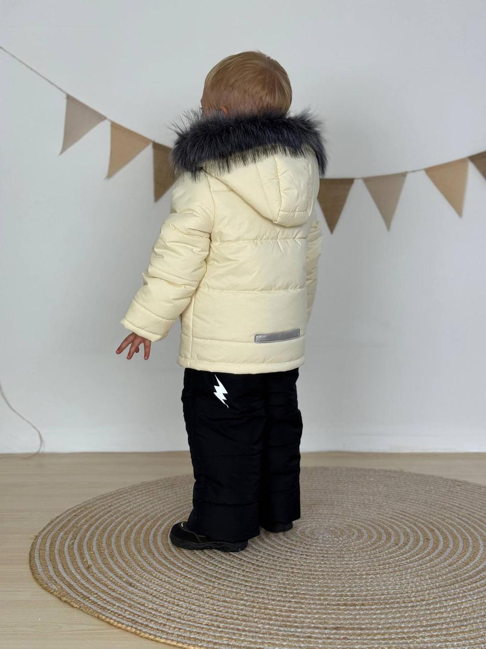 Зимовий дитячий комбінезон "Milk" підходить для зими осені та весни (86/92, 92/98 и 98/104 см), фото 1