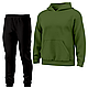 Теплий дитячий спортивний костюм однотонний Хакы, 4-16 років, фото 2
