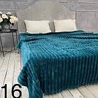 Покривало Шарпей Cappone 200 на 220 см широка смужка, фото 2