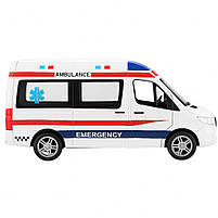 Машинка швидка допомога з фігурками медиків 2408C — звук, підсвітка, інерція, металопластик, фото 4