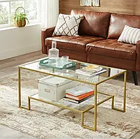 Журнальний столик Leobert Madison в стилі Loft золотистий