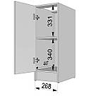 Тумба підлогова для кухні без стільниці 30 см Вузькі тумби кухонні нижні на 2 осередки з Ламінованого ДСП, фото 7