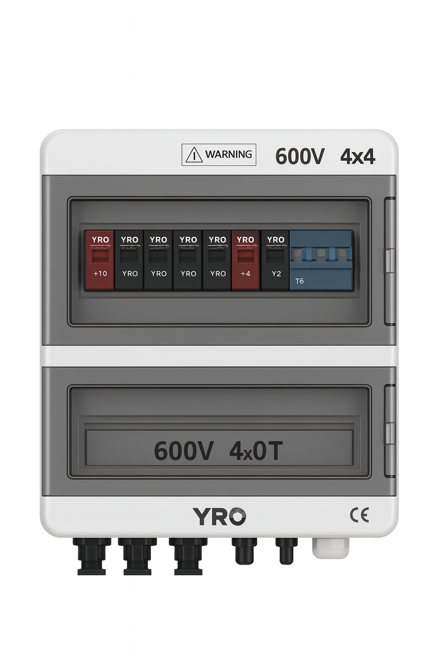 Щиток захисту для сонячних станцій YRO YRPVB-4/4CB PV Combiner Box 600V, фото 1