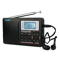 DSP радиоприемник TIVDIO V-111 FM AM,SW часы,будильник, USB