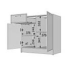 Тумба напольна в кухню з МДФ фасадом і висувним ящиком Кухонна тумбочка без стільниці Модулі для кухні, фото 2