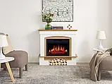 Камінокомплект ArtiFlame Woodley AF23S білий / дуб натуральний з обігрівом і звуком горіння вогню, фото 7