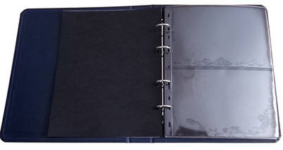 Папка для листів "Нумізмат Тризуб" формату Optima для монет або банкнот синього кольору, фото 5