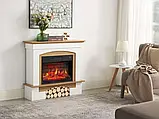 Камінокомплект ArtiFlame Woodley AF23BS білий / дуб натуральний з обігрівом і звуком горіння вогню, фото 6