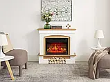 Камінокомплект ArtiFlame Woodley AF23BS білий / дуб натуральний з обігрівом і звуком горіння вогню, фото 7