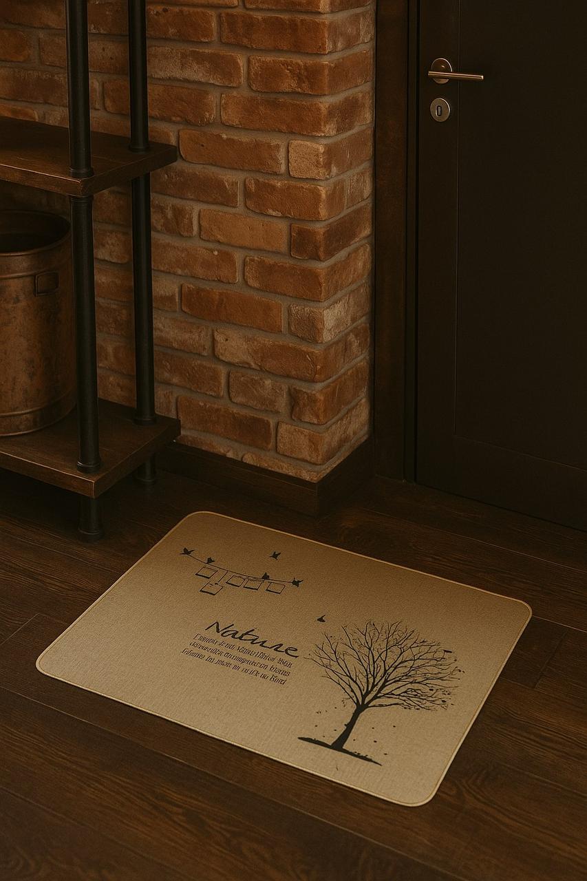 Килимок вхідний "Льон" на пружній каучуковій основі 45x75 см tree 5392/9