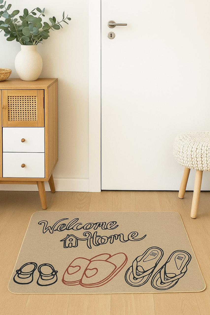 Килимок вхідний "Льон" на пружній каучуковій основі 45x75 см shoes 5392/15