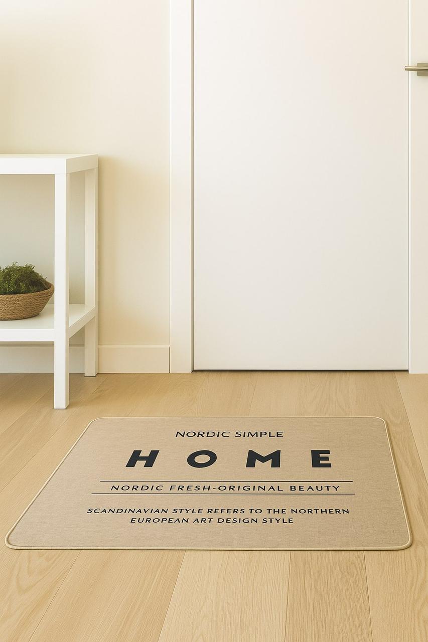 Килимок вхідний "Льон" на пружній каучуковій основі 45*75 см home 5392/1