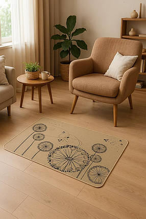 Килимок вхідний "Льон" на пружній каучуковій основі 45x75 см dandelion 5392/11, фото 1