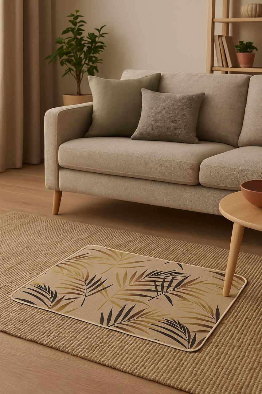 Килимок вхідний "Льон" на пружній каучуковій основі 45x75 см palm 5392/7